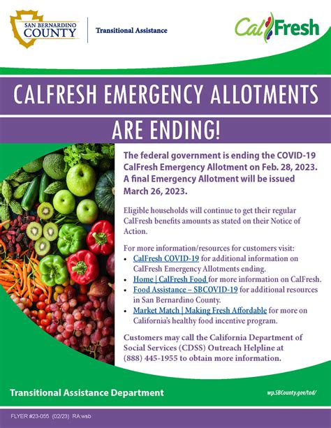Now, after almost three years, the state is winding down its state of emergency. . Calfresh emergency allotment february 2023